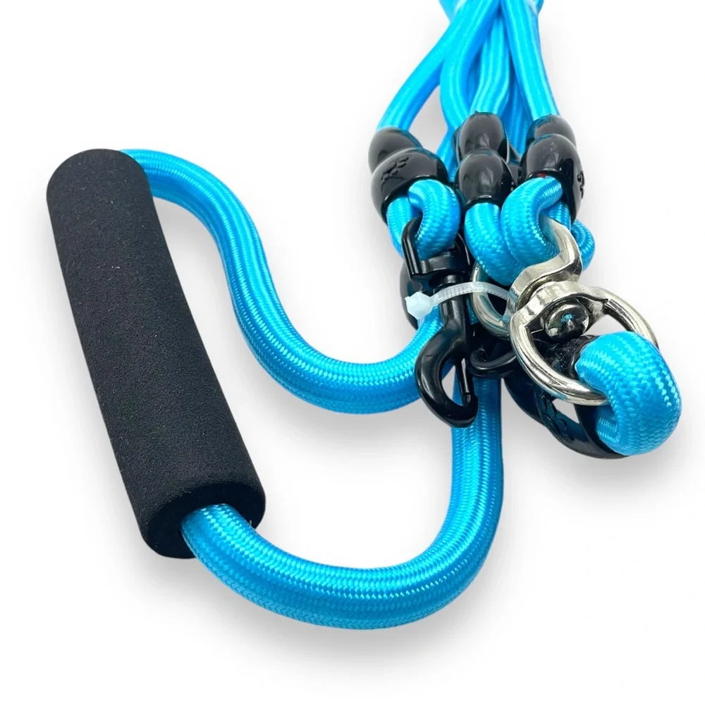 Paws First Brand New Double Dog Rope Leash Tangle Free 360 Degree Swivel 4.75 FT